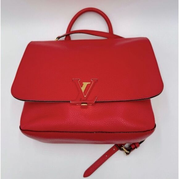 Louis Vuitton Coquelicot Taurillon Leather Volta 2way LV Handbag Messenger - Picture 8 of 16